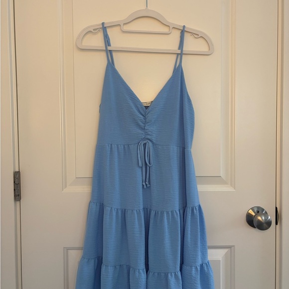 Altar'd State Blue V-Neck Sun Dress - Picture 1 of 4